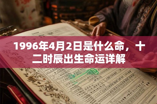 1996年4月2日是什么命，十二时辰出生命运详解