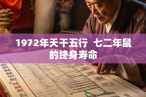 1972年天干五行  七二年鼠的终身寿命