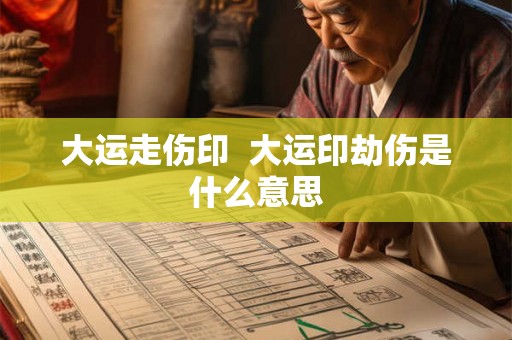 大运走伤印 大运印劫伤是什么意思 大运走伤印 大运印劫伤是什么意思