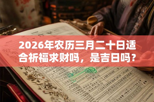 2026年农历三月二十日适合祈福求财吗，是吉日吗？