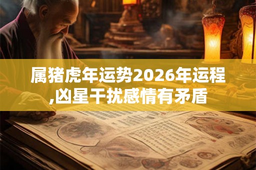 属猪虎年运势2026年运程,凶星干扰感情有矛盾