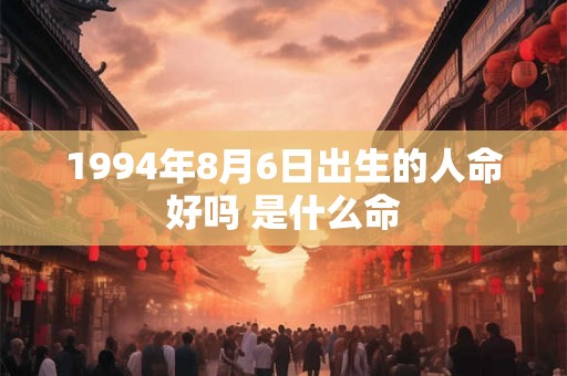 1994年8月6日出生的人命好吗 是什么命 1994年8月6日出生的人命好吗 是什么命