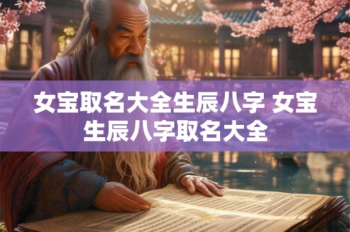 女宝取名大全生辰八字 女宝生辰八字取名大全