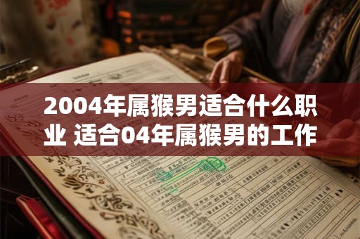 2004年属猴男适合什么职业 适合04年属猴男的工作类型