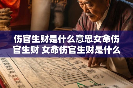 伤官生财是什么意思女命伤官生财 女命伤官生财是什么 伤官生财是什么意思女命伤官生财 女命伤官生财是什么