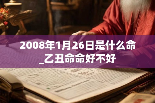 2008年1月26日是什么命_乙丑命命好不好 2008年1月26日是什么命_乙丑命命好不好