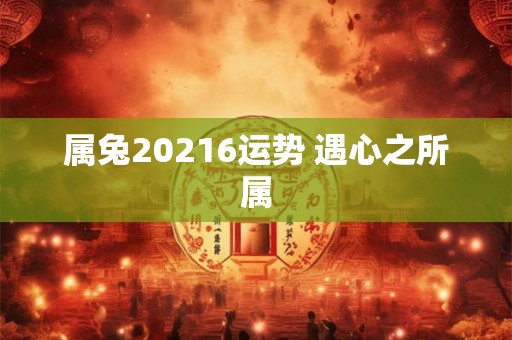 属兔20216运势 遇心之所属