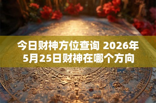 今日财神方位查询 2026年5月25日财神在哪个方向