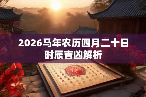 2026马年农历四月二十日时辰吉凶解析