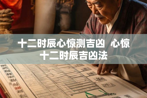 十二时辰心惊测吉凶  心惊十二时辰吉凶法