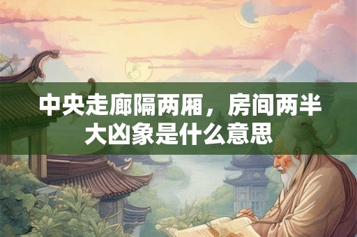 中央走廊隔两厢，房间两半大凶象是什么意思