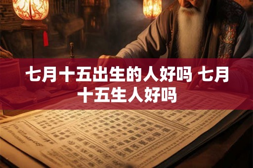 七月十五出生的人好吗 七月十五生人好吗