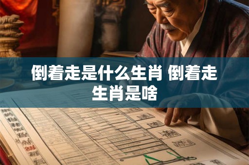 倒着走是什么生肖 倒着走生肖是啥