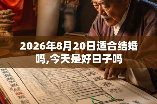 2026年8月20日适合结婚吗,今天是好日子吗