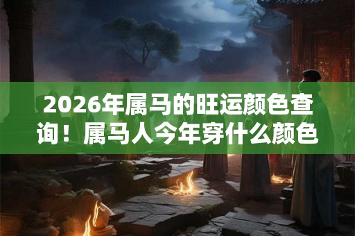2026年属马的旺运颜色查询!属马人今年穿什么颜色招财 2026年属马的旺运颜色查询!属马人今年穿什么颜色招财