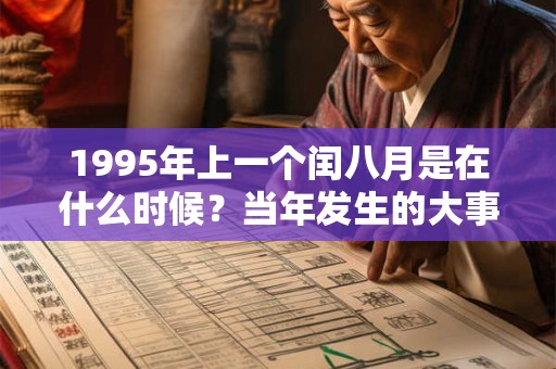 1995年上一个闰八月是在什么时候?当年发生的大事件是什么? 1995年上一个闰八月是在什么时候?当年发生的大事件是什么?