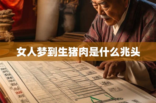 女人梦到生猪肉是什么兆头