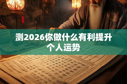 测2026你做什么有利提升个人运势