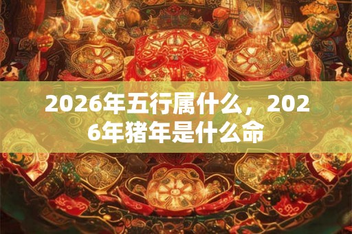 2026年五行属什么，2026年猪年是什么命
