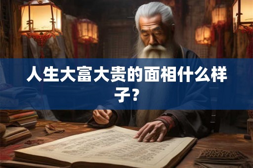 人生大富大贵的面相什么样子？