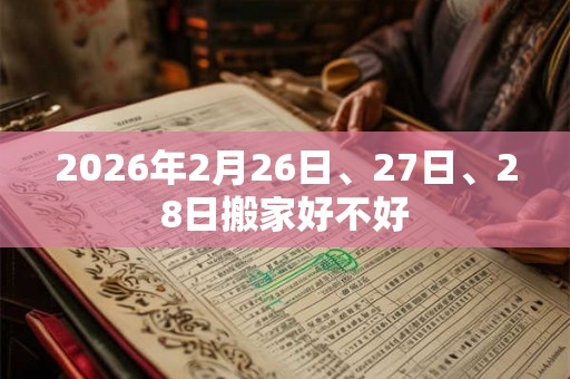 2026年2月26日、27日、28日搬家好不好