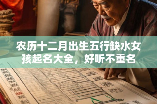 农历十二月出生五行缺水女孩起名大全，好听不重名