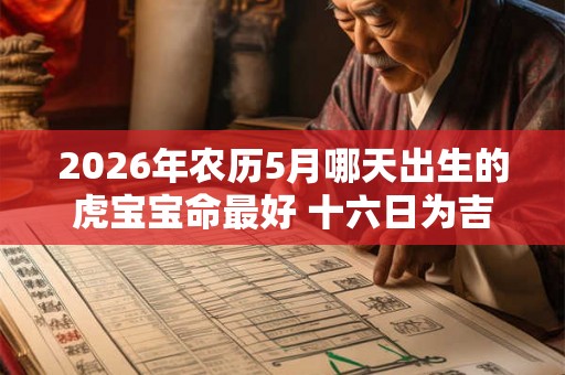 2026年农历5月哪天出生的虎宝宝命最好 十六日为吉日