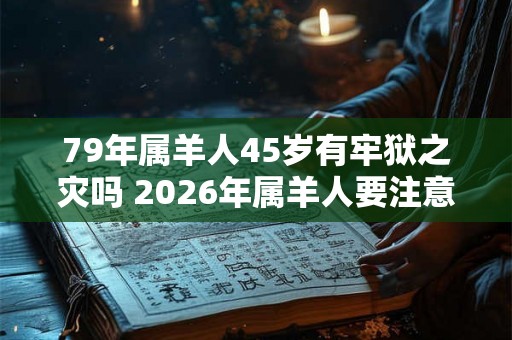 79年属羊人45岁有牢狱之灾吗 2026年属羊人要注意什么 79年属羊人45岁有牢狱之灾吗 2026年属羊人要注意什么