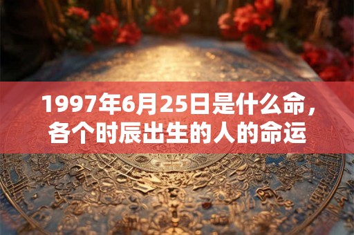 1997年6月25日是什么命,各个时辰出生的人的命运 1997年6月25日是什么命,各个时辰出生的人的命运