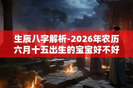 生辰八字解析-2026年农历六月十五出生的宝宝好不好