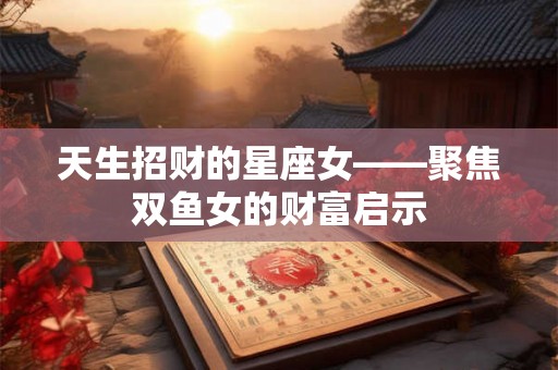 天生招财的星座女——聚焦双鱼女的财富启示
