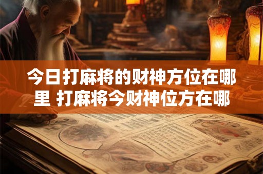 今日打麻将的财神方位在哪里 打麻将今财神位方在哪 今日打麻将的财神方位在哪里 打麻将今财神位方在哪