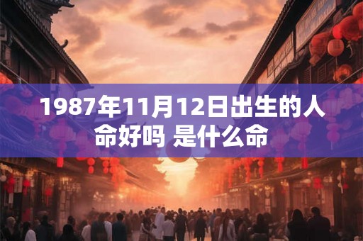 1987年11月12日出生的人命好吗 是什么命