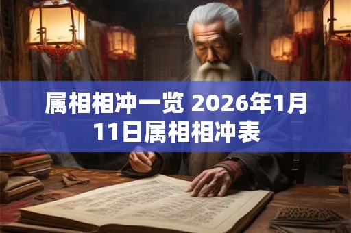 属相相冲一览 2026年1月11日属相相冲表