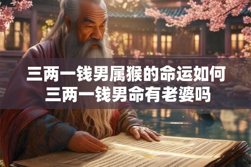 三两一钱男属猴的命运如何 三两一钱男命有老婆吗