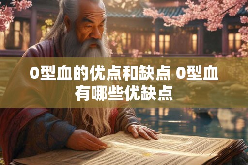 0型血的优点和缺点 0型血有哪些优缺点