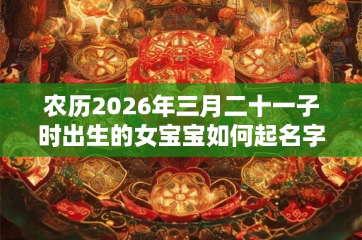 农历2026年三月二十一子时出生的女宝宝如何起名字，五行属什么