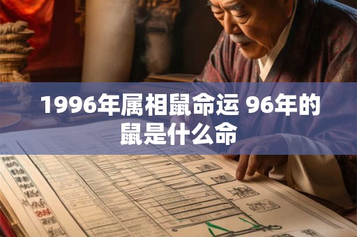 1996年属相鼠命运 96年的鼠是什么命