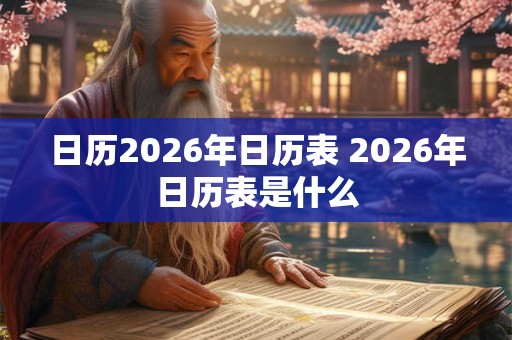 日历2026年日历表 2026年日历表是什么 日历2026年日历表 2026年日历表是什么
