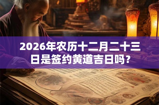 2026年农历十二月二十三日是签约黄道吉日吗? 2026年农历十二月二十三日是签约黄道吉日吗?