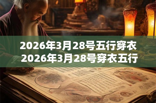 2026年3月28号五行穿衣 2026年3月28号穿衣五行如何搭配