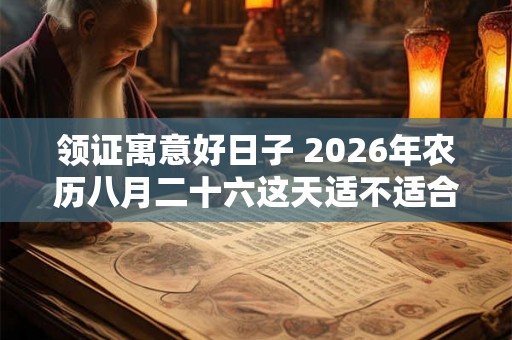 领证寓意好日子 2026年农历八月二十六这天适不适合领结婚证 领证寓意好日子 2026年农历八月二十六这天适不适合领结婚证