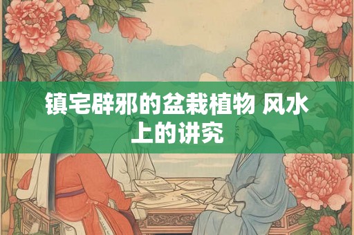 镇宅辟邪的盆栽植物 风水上的讲究