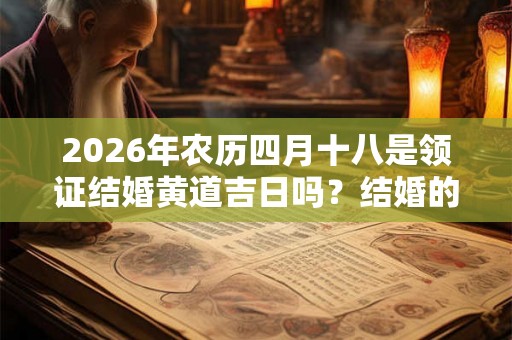 2026年农历四月十八是领证结婚黄道吉日吗？结婚的吉日怎么选？
