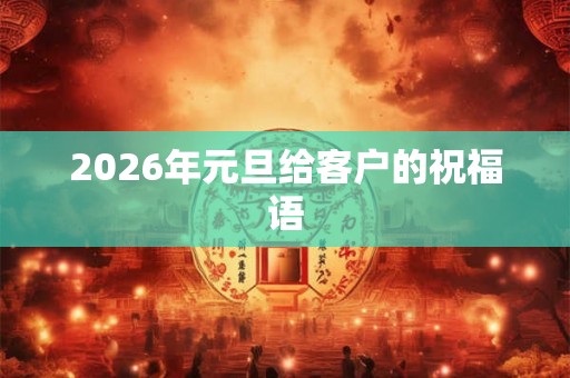 2026年元旦给客户的祝福语 2026年元旦给客户的祝福语