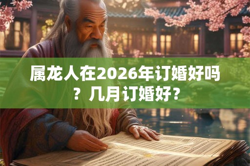 属龙人在2026年订婚好吗？几月订婚好？
