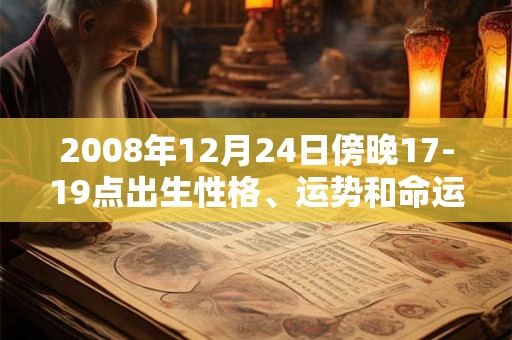 2008年12月24日傍晚17-19点出生性格、运势和命运