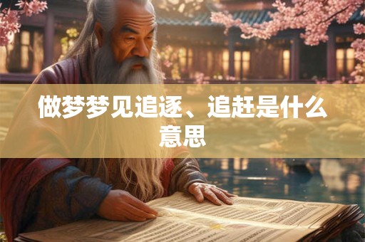 做梦梦见追逐、追赶是什么意思