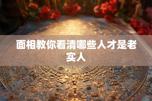 面相教你看清哪些人才是老实人