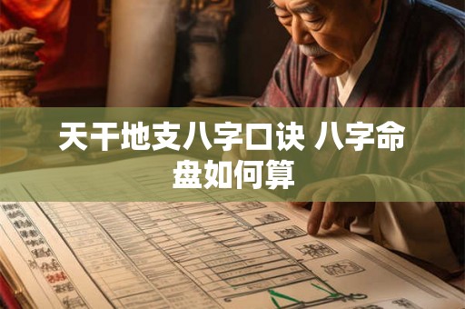 天干地支八字口诀 八字命盘如何算 天干地支八字口诀 八字命盘如何算